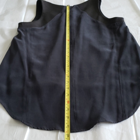 Rag & Bone Leather SILK Tank Top Tunic Black NEW - Picture 10 of 16
